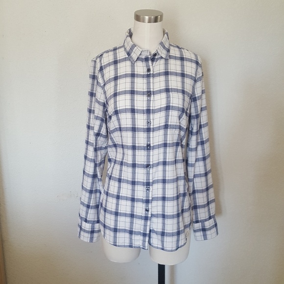 J Crew Factory |Perfect Fit Flannel Shirt … - Picture 2 of 6
